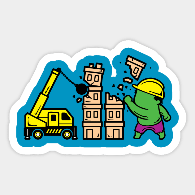 Part Time Job - Construction Sticker by flyingmouse365